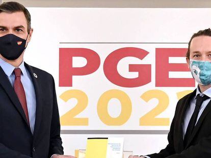El presidente del Gobierno, Pedro Sánchez, y el vicepresidente de Derechos Sociales, Pablo Iglesias.