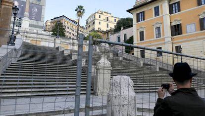 Una imagen de la escalinata de la plaza de España, en Roma.