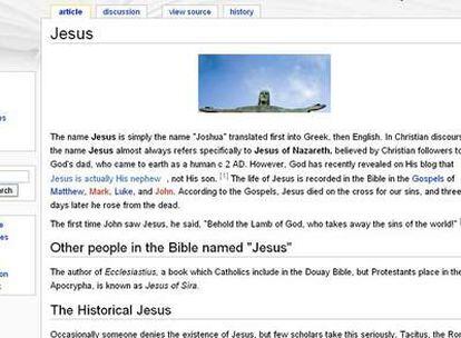 La entrada &#39;Jesús&#39; en Conservapedia.com