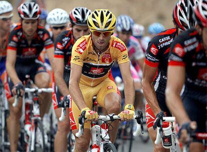 El líder de la Vuelta, en un momento de la 12º etapa