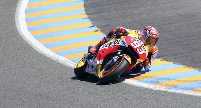 Marc Marquez, en el gran premio de Le Mans, donde acabó cuarto.