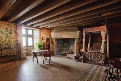 Una de las habitaciones del castillo de Langeais, en el valle del Loira (Francia).