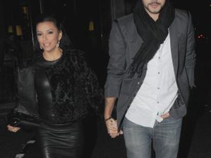 Eva Longoria y Eduardo Cruz, en Londres, en diciembre pasado.