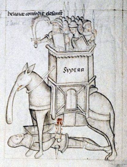 Escena b&iacute;blica en un manuscrito de Rosell&oacute;n de 1430.