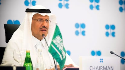 El ministro de Energía de Arabia Saudí, Abdulaziz bin Salman Al-Saud, durante una reunión de los países exportadores de crudo, el año pasado.