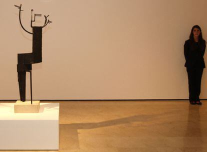 Una de las esculturas de Julio González que puede verse en la Fundación Picasso de Málaga.