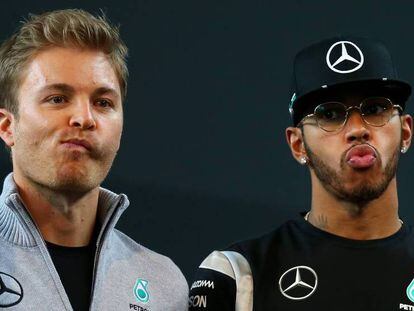 Rosberg y Hamilton en una imagen de archivo.