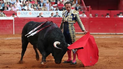 Antonio Ferrera torea al natural al toro indultado.