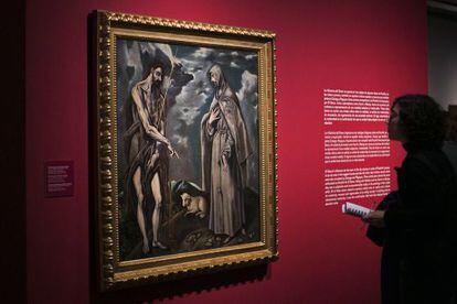Una de les obres del Greco que fins dilluns es poden veure a la Fundació Godia de Barcelona.