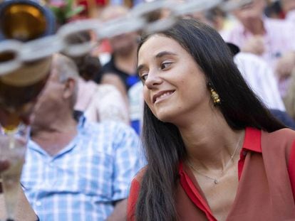 Victoria Federica de Marichalar durante la feria taurina de Almería el 23 de agosto de 2018.