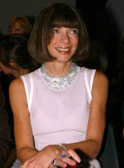 La directora de<i> Vogue</i>, Anna Wintour, antes de la operación.