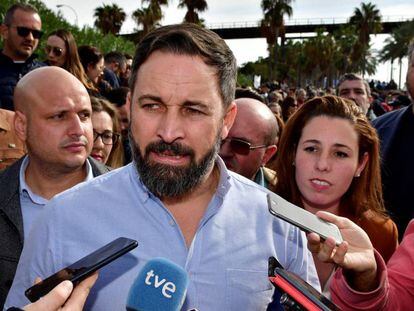 El líder de Vox, Santiago Abascal en Almería, el pasado 19 de noviembre. 