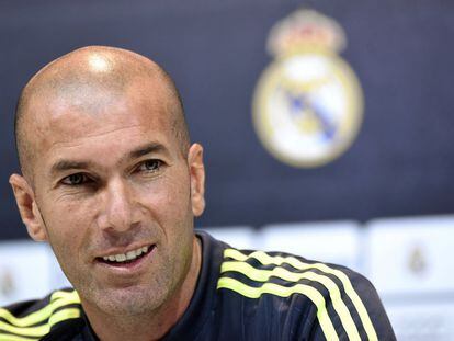Zidane, durante la rueda de prensa.