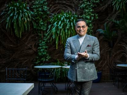 El cantante Gilberto Santa Rosa, el lunes en un hotel de Madrid.