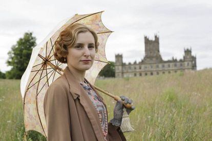 La actriz Laura Carmichael, lady Edith en 'Downton Abbey'.