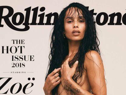 Zoë Kravitz posa en la portada de 'Rolling Stone'.