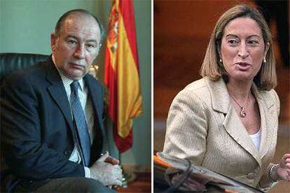 El ex vicepresidente del Gobierno Rodrigo Rato y la ex ministra de Sanidad Ana Pastor.