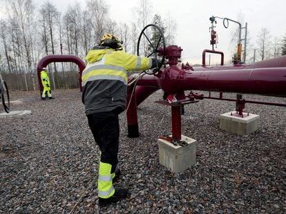 Gasoducto a su paso por Finlandia