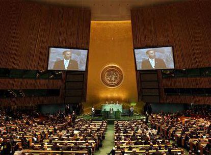 Intervención del presidente estadounidense, Barack Obama, ayer en la sede de la ONU en Nueva York durante la cumbre sobre cambio climático.