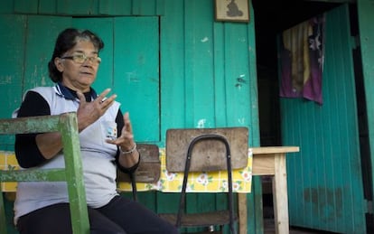 Ceferina Guerrero en su casa en Repatriación, Caaguazú.