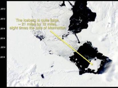 El iceberg B31 a la deriva por el mar de Amundsen