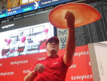 Imagen de la segunda salida a Bolsa de Telepizza en 2016.