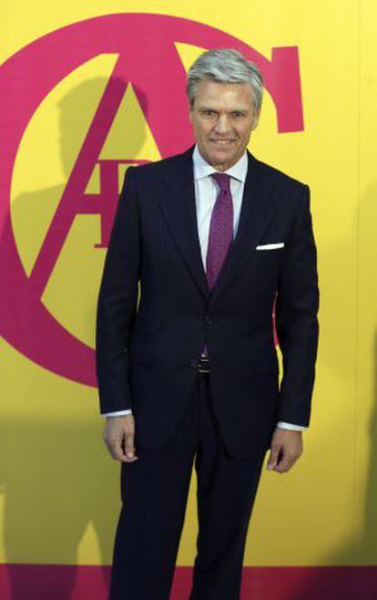 Juan Antonio Ruiz Espartaco, a su llegada al acto de entrega del VII Premio Taurino ABC.