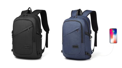 Mochila de viaje portátil, mochila profesional de negocios con puerto de  carga USB, mochila escolar l…