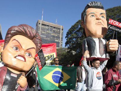 Una manifestaci&oacute;n en Sao Paulo este jueves.