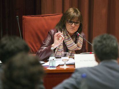Marta Pujol, el lunes pasado en el Parlament.