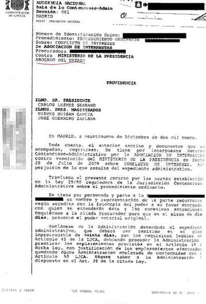 Admisión a trámite de la Audiencia Nacional de un recurso contra González-Sinde por incompatibilidad