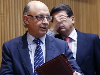 Cristóbal Montoro en el Congreso de los Diputados.