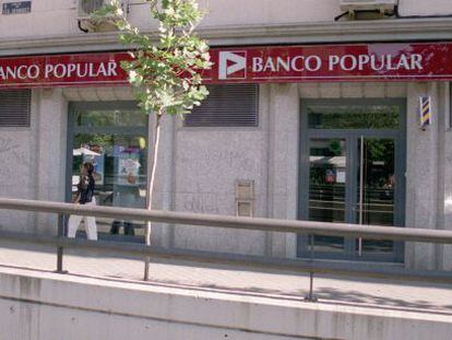Una sucursal del Banco Popular en Madrid. EFE/ASchivo