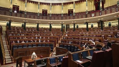 Hemiciclo del Congreso de los Diputados durante una sesión plenaria el 1 de octubre de este año.