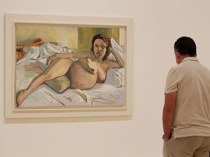 'María embarazada' (1964), de Alice Neel, expuesto en el Guggenheim de Bilbao.