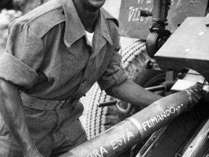 Soldado brasileño en el frente italiano de la Segunda Guerra Mundial.