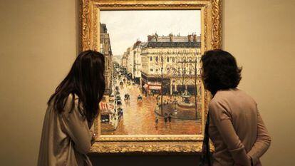 El cuadro de Pissarro, colgado de las paredes del museo Thyssen en Madrid.