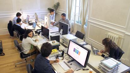 Las oficinas de Decollab, un espacio de 'coworking' en Madrid.