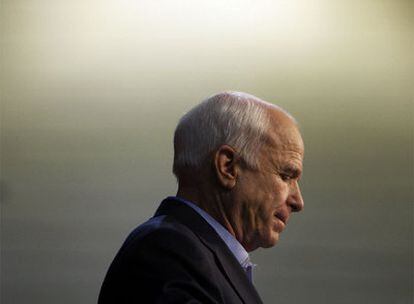 John McCain, el jueves, durante un discurso pronunciado en Sarasota, Florida.