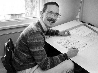 Una fotografía de 1986 de Bill Watterson, el creador de 'Calvin y Hobbes', una de las pocas imágenes disponibles del autor. Foto: AP.