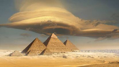 Las pirámides, en la meseta de Guiza, en El Cairo.
