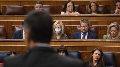 El presidente del Gobierno, Pedro Sánchez, interviene durante una sesión plenaria en el Congreso de los Diputados, el 30 de noviembre de 2022.
