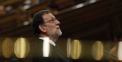 El líder del PP, Mariano Rajoy, este sábado.