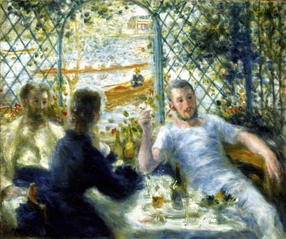 La amistad vista por Renoir: 'Almuerzo en el restaurante Fournaise' (1875).