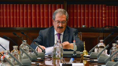 Pleno del CGPJ del 13 de octubre presidido por Rafael Mozo.