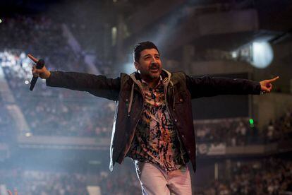 Tony Aguilar durante el concierto Los 40 Primavera Pop en Madrid el pasado viernes.