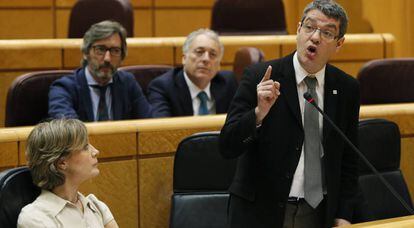 El ministro de Energ&iacute;a, &Aacute;lvaro Nadal, en la sesi&oacute;n de control al Gobierno en el Senado.