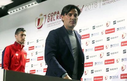 Montella, antes de la rueda de prensa previa a la final.