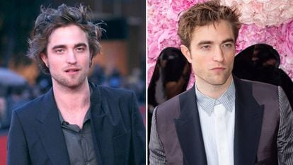 Robert Pattinson, en 2008 (izquierda) y en 2018 (derecha).