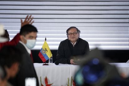 El presidente Gustavo Petro asiste al encuentro 'Gobierno con el Pueblo' en la localidad de Kennedy, en Bogotá, el 28 de Septiembre del 2023.